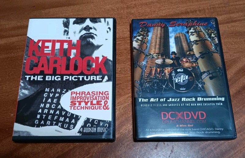 Case Lot of 2 Drummer Dvds Keith Carlock The Big Picture & Danny Seraphine...