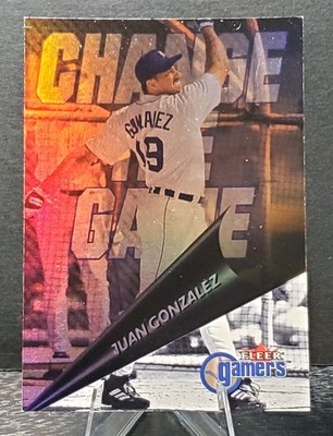 2000 Fleer Gamers #15CG Juan Gonzalez TIGERS Change The Game  EX/NM