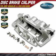 Front Driver Brake Caliper with Mounting Bracket for Jeep Wrangler JL 2018-2023
