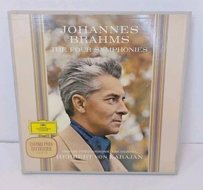 Brahms the Four Symphonies Karajan DGG Germany SKL 133/36 tulip ''Alle..'' 4LP box