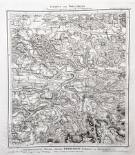 Kirchheim unter Teck Weilheim Esslingen N&uuml;rtingen Wendlingen Cotta Karte 1810
