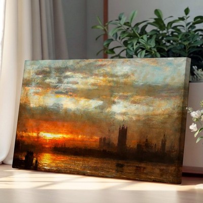 Westminster Sunset Joseph Mallord William Turner Canvas Wall Art
