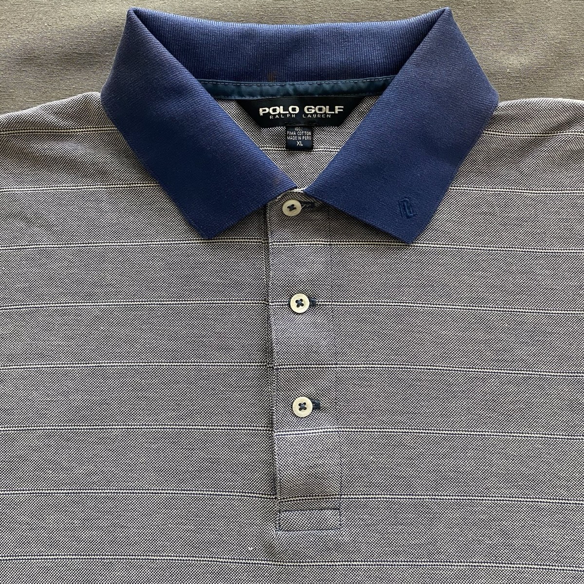 VTG 2000s Polo Golf Ralph Lauren Polo Shirt Mens XL Blue Striped