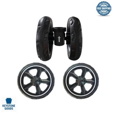 3-Wheel Pet Stroller Wheel Replacement Set, Easy Install, No Tools Needed