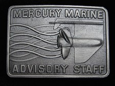 QH05160 NOS VINTAGE 1977  MERCURY MARINE ADVISORY STAFF  BOAT MOTORS BUCKLE