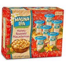 Mauna Loa Honey Roasted Macadamia Nuts 4oz Pack of 6 Healthy Snack