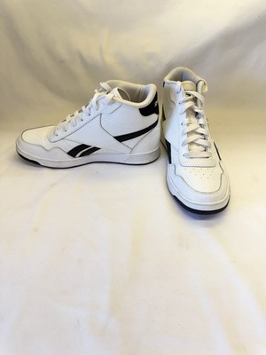 Reebok Women's Sneakers Size 6.5 White Black High-Top Shoes Lace-Up GZ2288