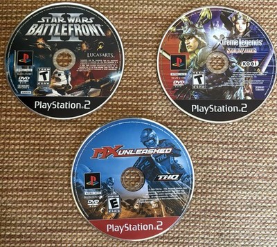 Ps2 Games (Star Wars Battlefront II, Xtreme Legends Samurai Warriors, MX)