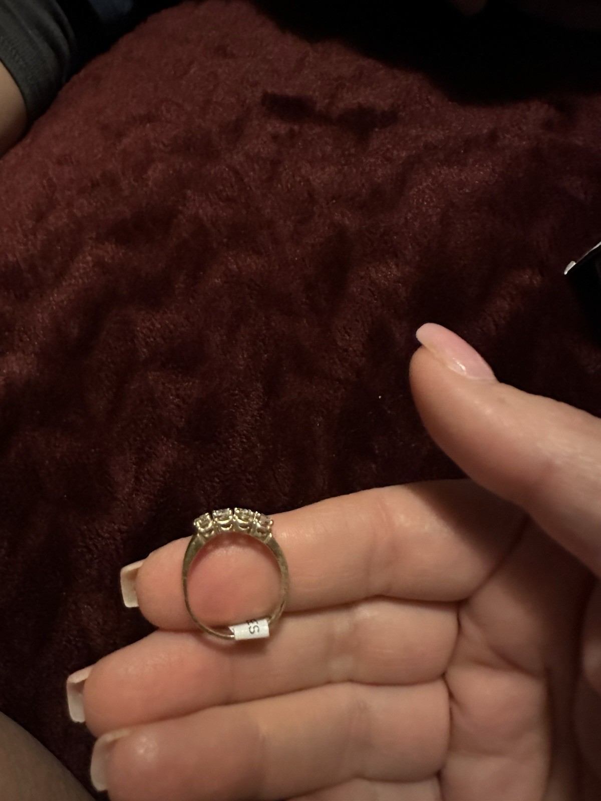 14k Four Stone Ring - image 4