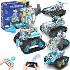 STEM Robot for Kids Ages 8-14, 5-in-1 Remote Control and APP Programmable Rob...