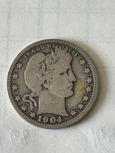 1904O Barber Quarter Silver Coin