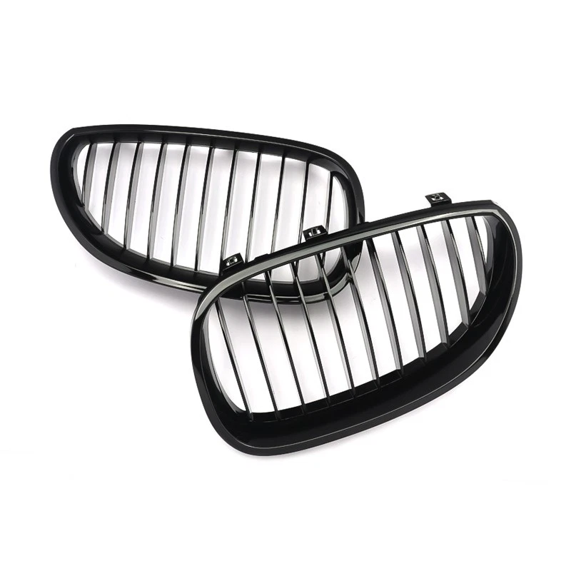 Gloss Black Front Grill Grille For 2003-2010 BMW E60 E61 528i 535i 530xi 545i M5 Foto 4 de 4