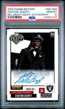 2025 PANINI INSTANT NFL DRAFT NIGHT AUTO #NFLDN6 ASHTON JEANTY 24/99 PSA 10