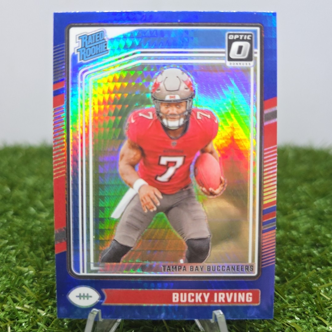 2024 Panini Donruss Optic - Rated Rookie Bucky Irving #216 Blue Hyper Prizm (RC)