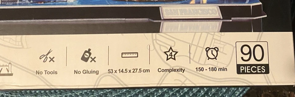 CubicFun LED 3D Puzzle of San Francisco Cityline Architecture Model SEALED - Image 3 of 4