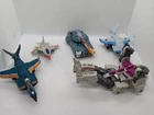 Vintage And Modern Transformers Lot Of 5. 3 Planes, A Tank, And A Dinosaur Man