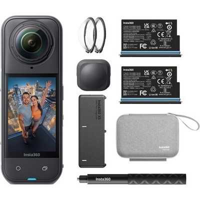 Insta360 360-degree Action Camera Bundle - 8K - 49 Feet Waterproof CINSAAHA_X504