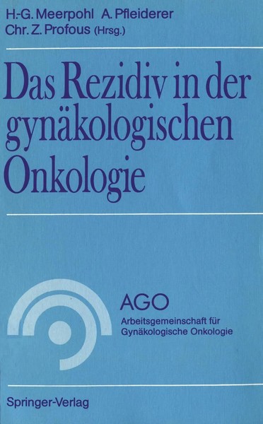 Das Rezidiv In Der GynäKologischen Onkologie Hans-Gerd Meerpohl (U. A.) Buch Xi-image