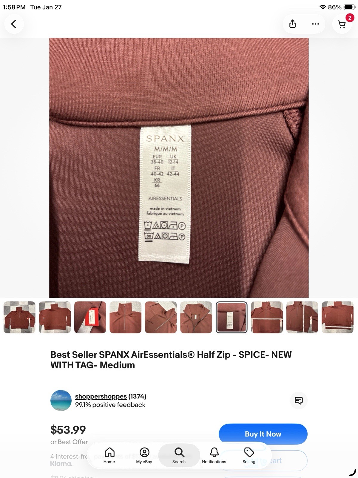 REDUCED! EUC Spanx AirEssentials Half Zip Sweatsh… - image 4