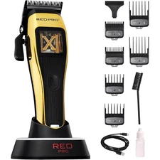 RED Pro X-King Cordless Hair Clipper for Men Hair Cutting (Gold)
