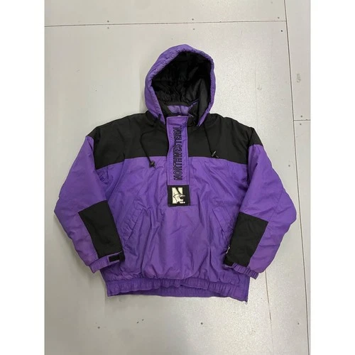 Vintage Starter Northwestern Wildcats Puffer Jacket Purple Black Large Pullover - product listing photo