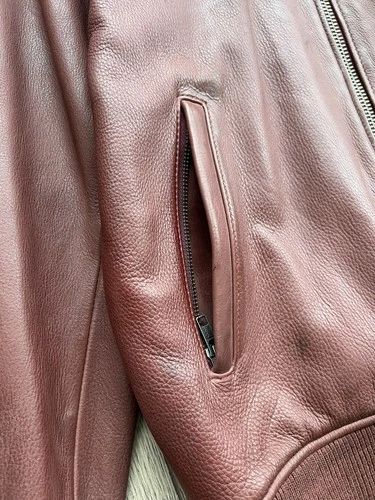First MFG Motorcycle Leather Bomber Jacket XL image 6