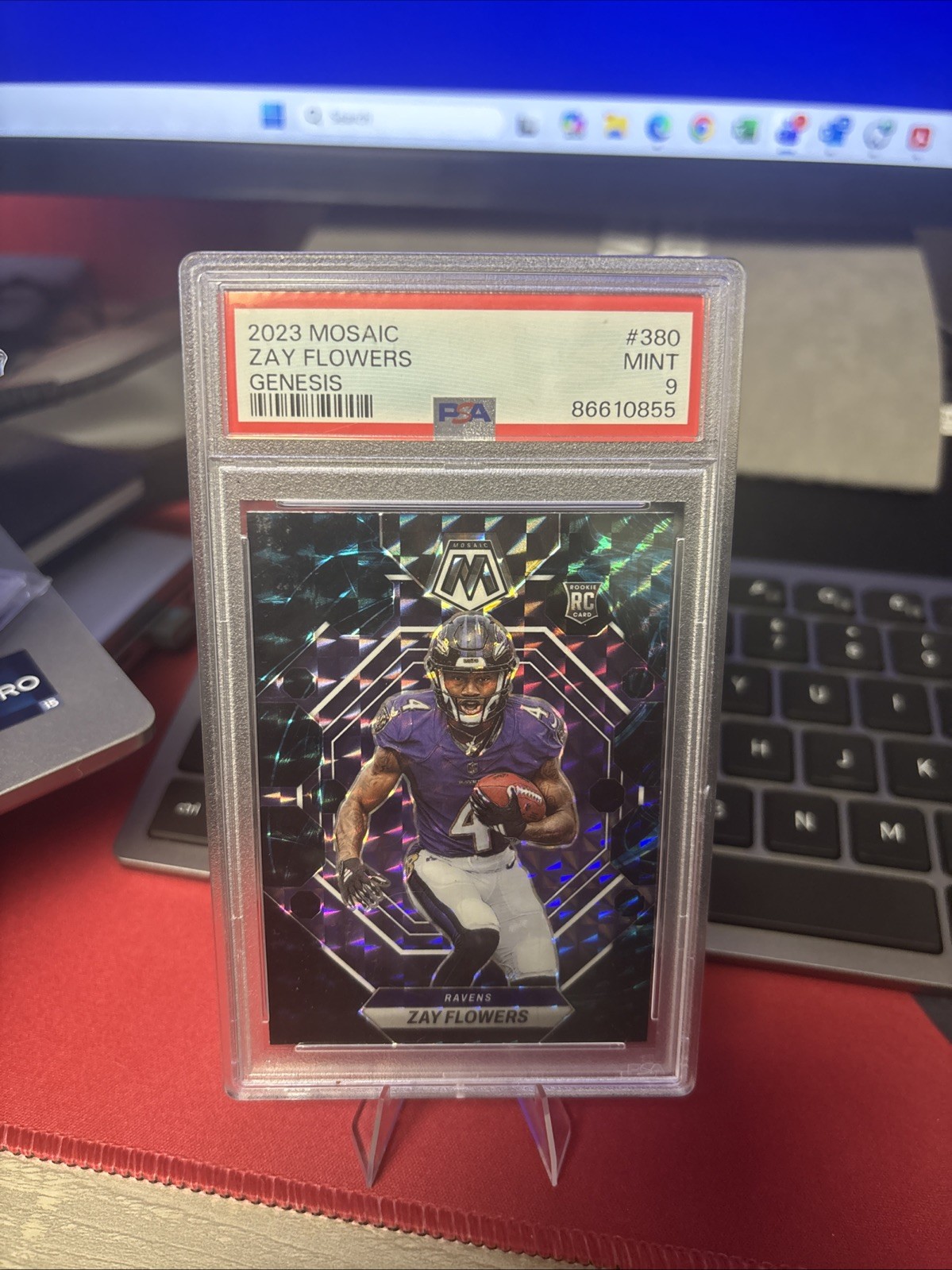 2023 Panini Mosaic - Rookies Zay Flowers #380 Genesis Mosaic Prizm (RC)