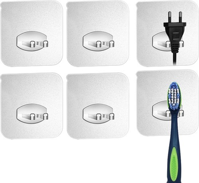 #ad Multi Functional 6 Pack Wall Hooks Damage Free Kitchen amp; Bathroom Storage $8.99