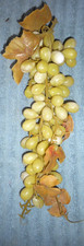 Realistic Fake Yellow Grapes  Vines Rubber Fruit Decor 1 Piece 16 1/2" READ