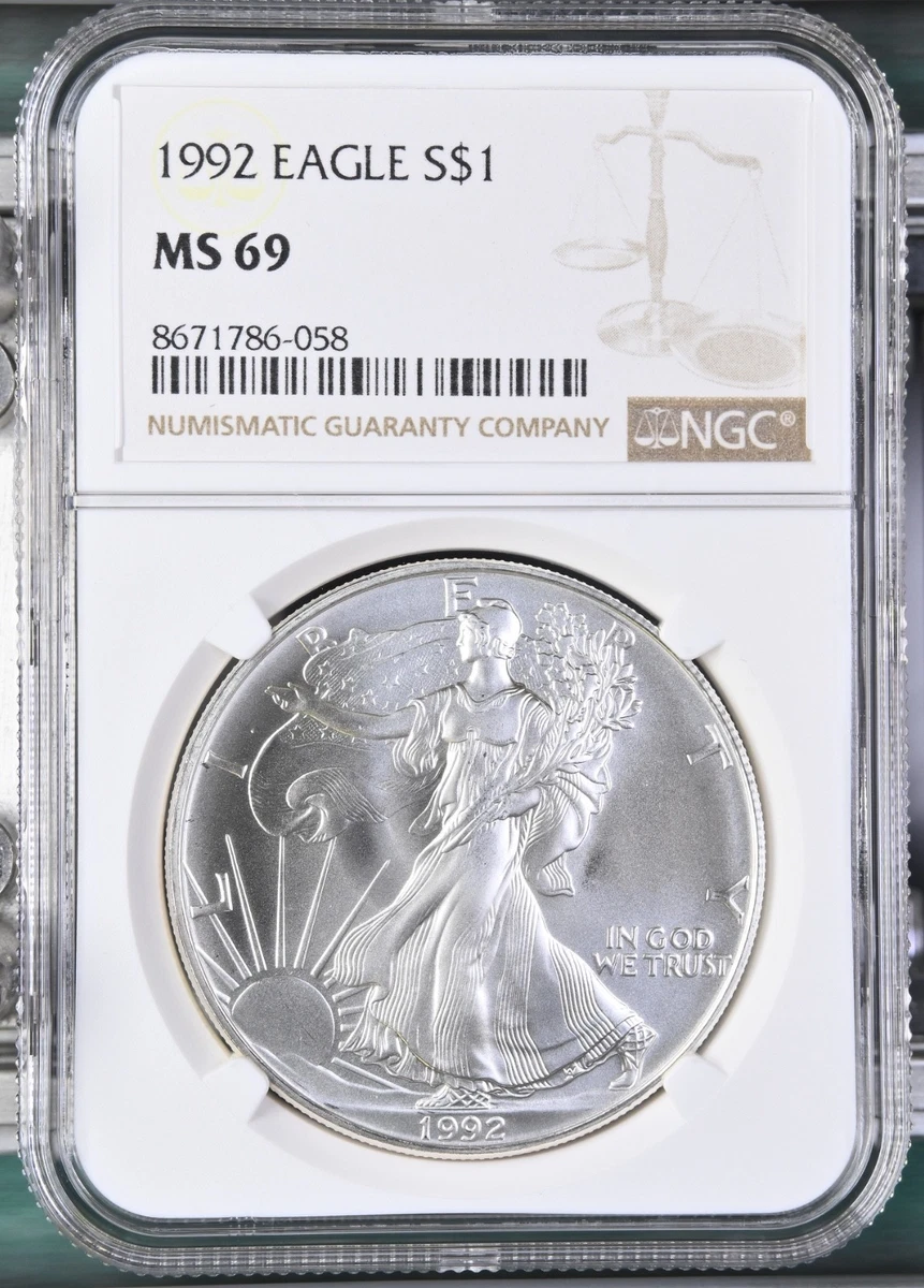 American Eagle MS 69 Graded 1992 Silver Bullion Coins for sale | eBay
