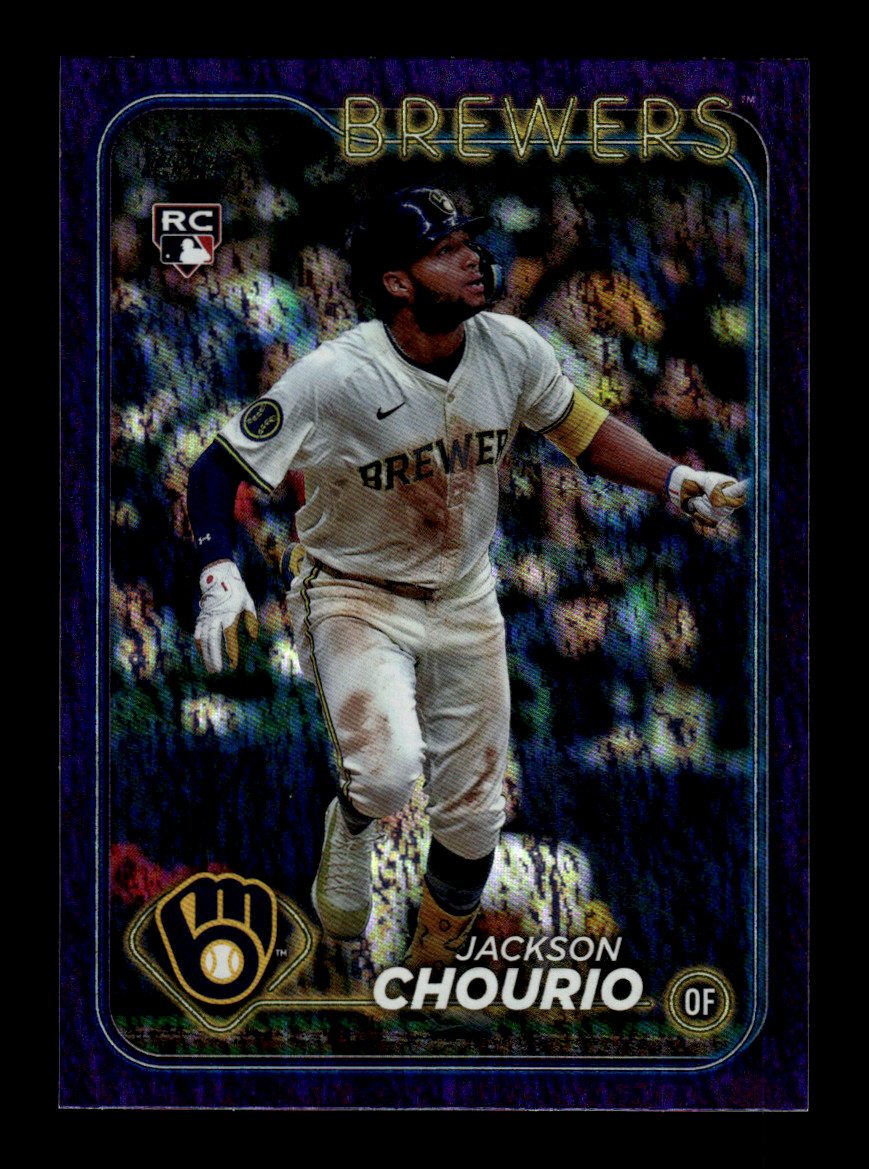 2024 Topps Update Baseball Jackson Chourio #US240 Rookie Purple Foil /799