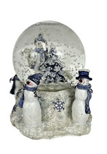 Four Snowman Glittery Snow globe Let It Snow 4  X 4  X 4.5