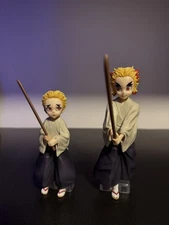 Ichiban Kuji Demon Slayer Undying Bond Kyojuro Rengoku & Senjuro Toy Figure