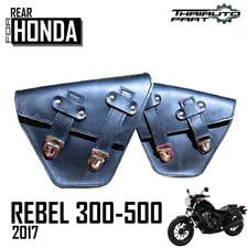 FIT FOR Honda Rebel CMX 300 500 2017-2024 Multipurpose Leather Bag Black