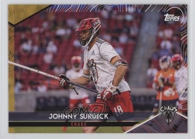 2022 Topps Premier Lacrosse League Gold 11/50 Johnny Surdick #100 Rookie RC 18rc