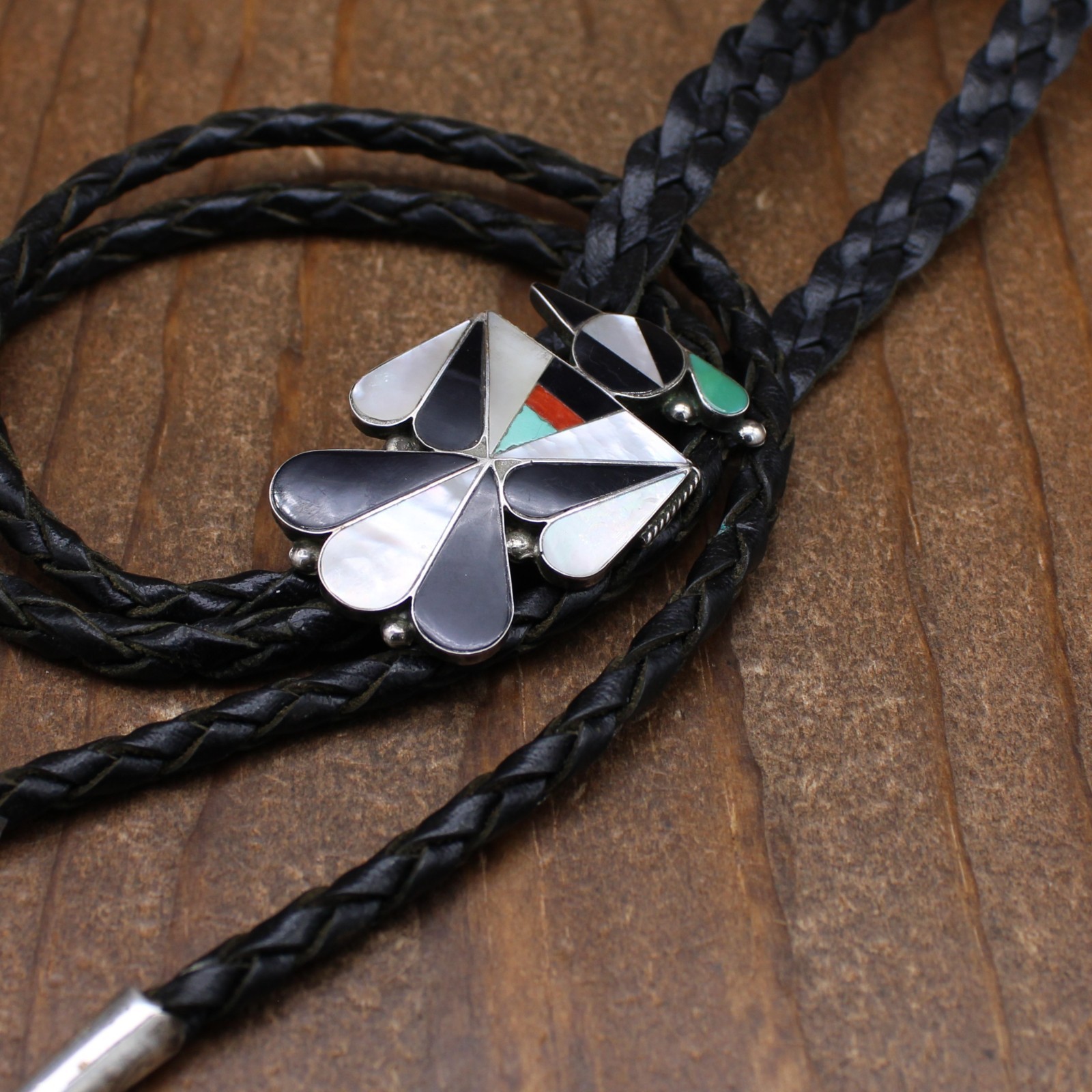 *Thunderbird Shaped Sterling Silver Multi-Stone I… - image 4