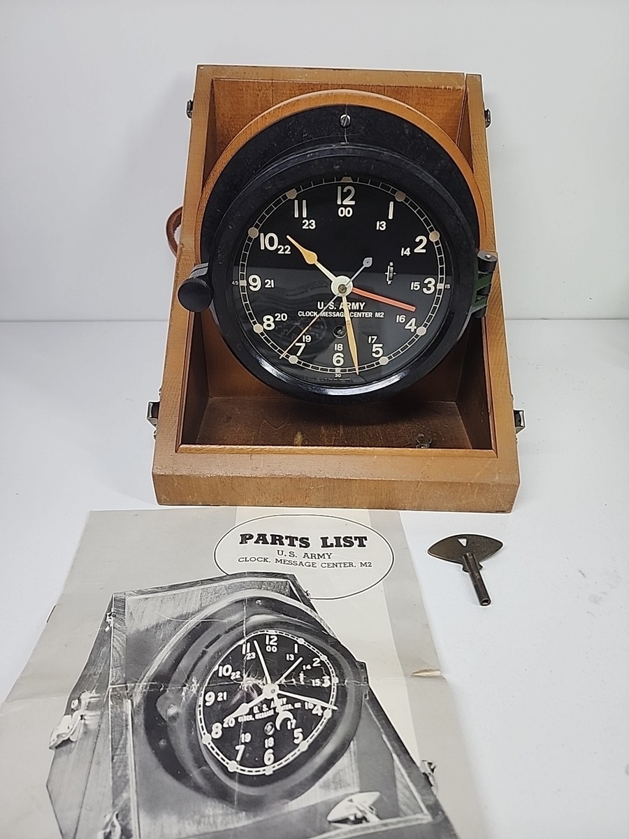 Chelsea Clock Co Boston U.S. Army Clock 15-Day, Message Center M2