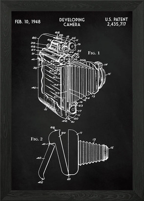 DEVELOPING CAMERA CHALK Framed Wall Art Poster Canvas Print Picture