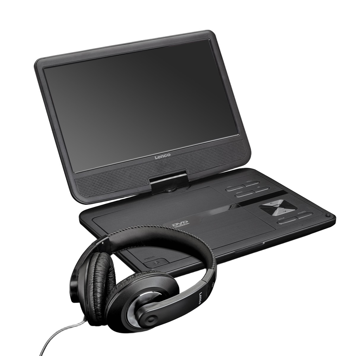Lecteur DVD portable Lenco 10" avec port USB carte SD et prise Jack multi-langues