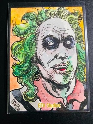 GTH Studios Beetle Juice Beetlejuice Betelgeuse 1/1 Sketch Card by David Lee