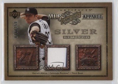 2006 Upper Deck Artifacts MLB Apparel Silver /250 Garrett Atkins #MLB-AT 1s4u