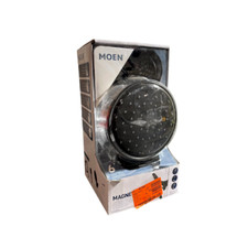 Moen Attract Magnetix 6-Spray 6.75 in Wall Mount Dual Shower Head in Matte Black