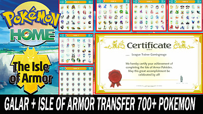 Pokemon Sword and Shield Completion Galar & Isle of Armor Pokedex Ultra  Shiny BR 