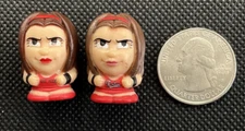 The Bella Twins WWE Teenymates 1" Mini Figures. Party Animal, Inc. Paint Wear.