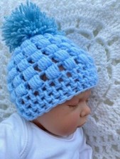 Brand new hand made crochet baby hat. early baby, newborn, 0-3 months, 3-6...