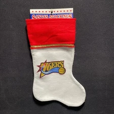 Philadelphia 76ers NBA Christmas Stocking Felt Topperscot 14.5" Brand New