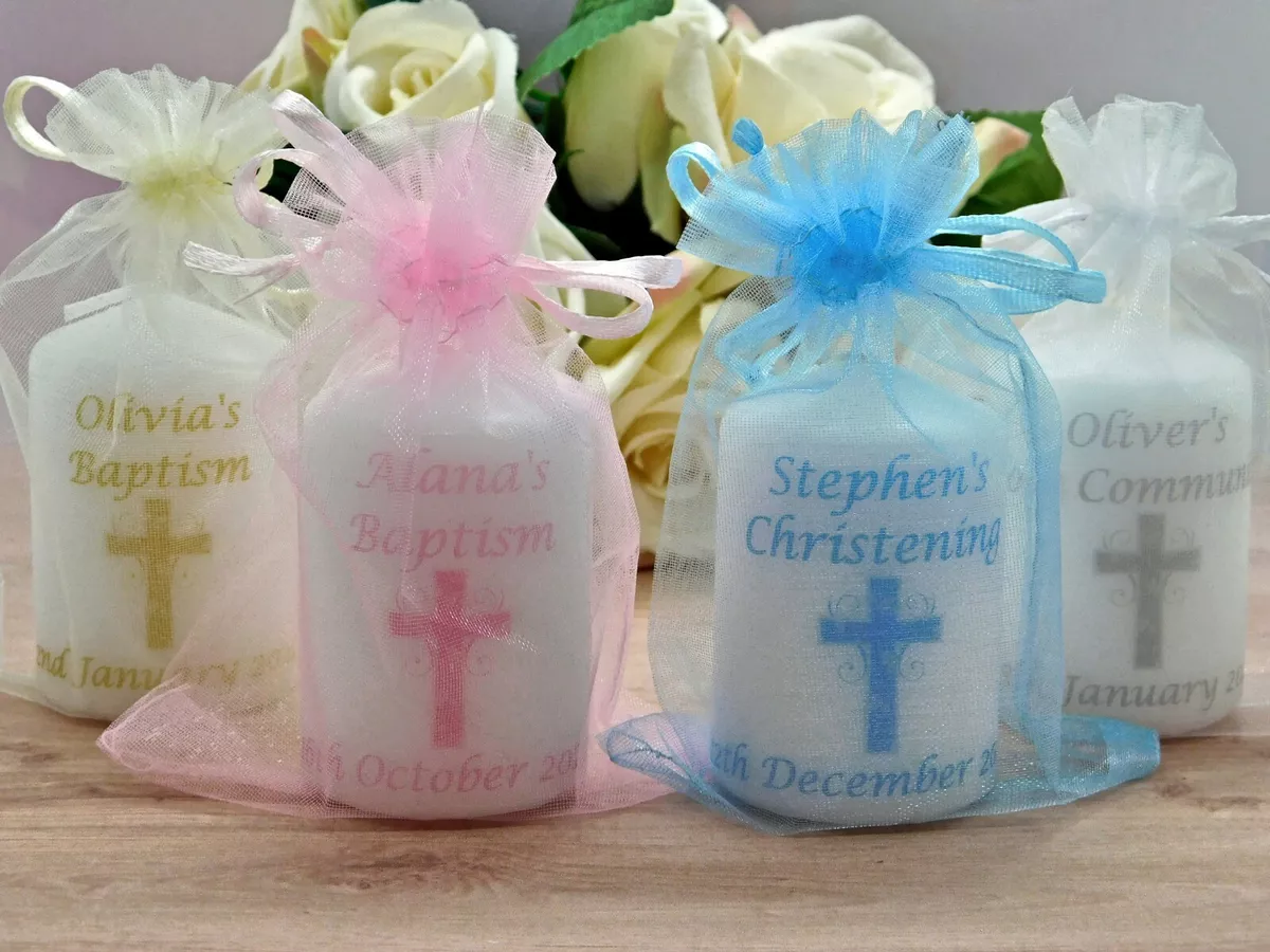 2Pcs Personalised Christmas Baby Baptism Taper Candle Stickers Christening  Dinner Candles Labels Decorations ( No Candles - AliExpress