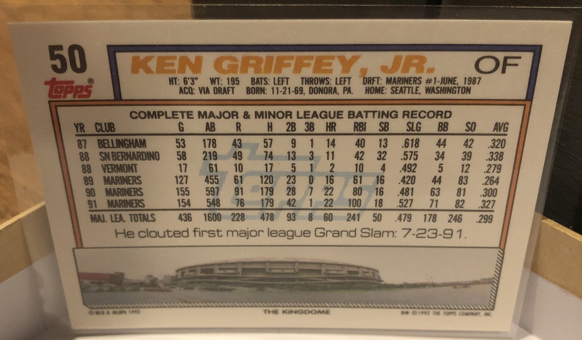 1992 Topps - Ken Griffey Jr #50 for sale online | eBay