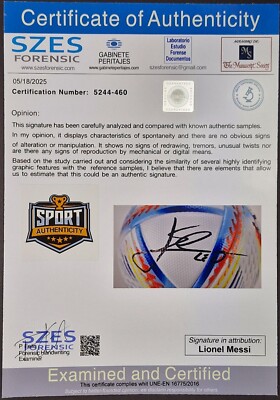 Lionel Messi World cup QATAR 2022 Hand Signed COA Free shipping +