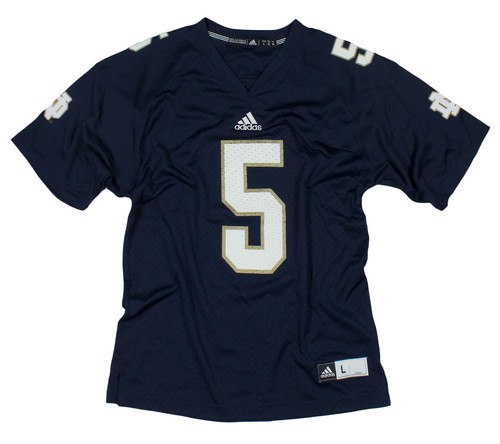 Adidas Youth NCAA Notre Dame Fighting Irish #5 Jersey, Navy - Picture 2 of 7